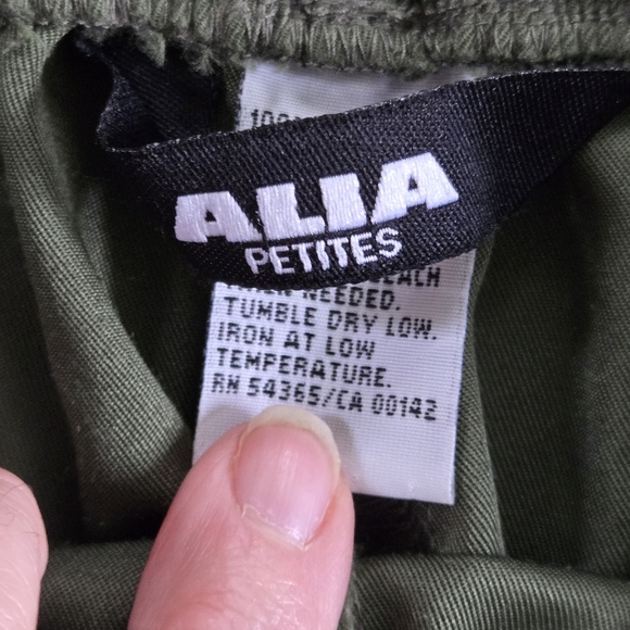 Alia Womens Size 12p Polyester Olive Green Pants - Picture 8 of 10